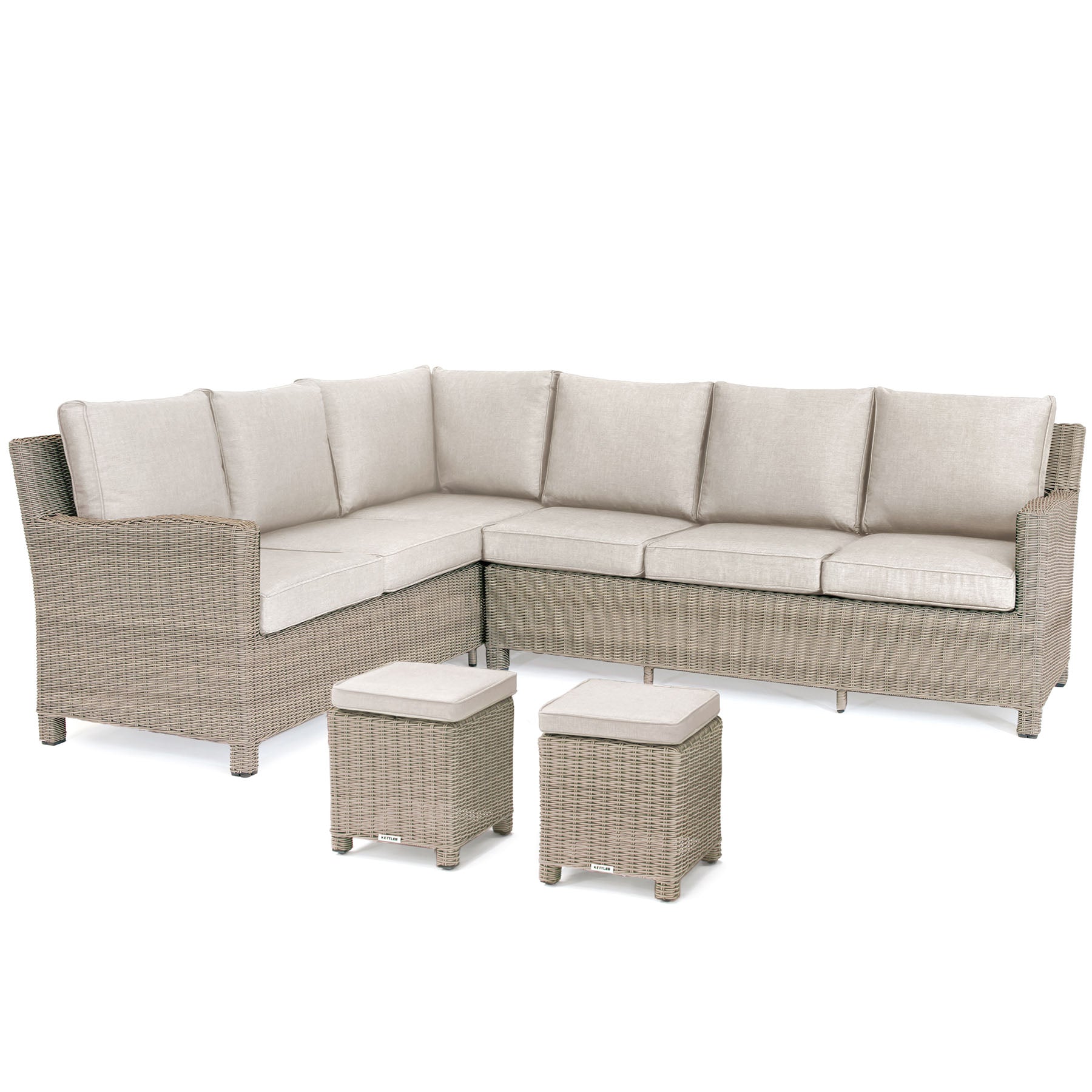 Kettler Palma Signature Corner Right Hand Oyster Wicker Outdoor Sofa Set