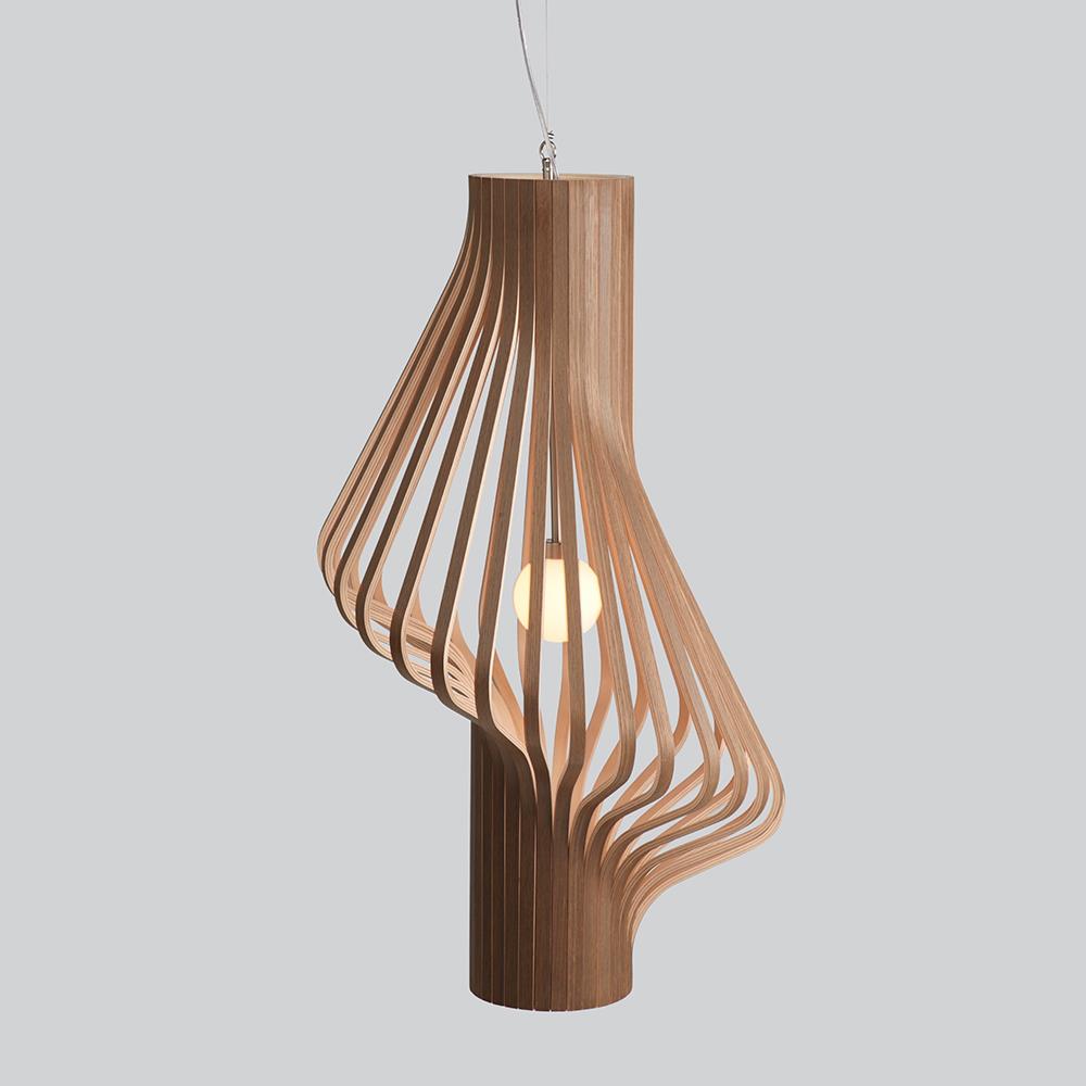 Northern Diva Pendant Smoked Oak Light Wood Designer Pendant Lighting