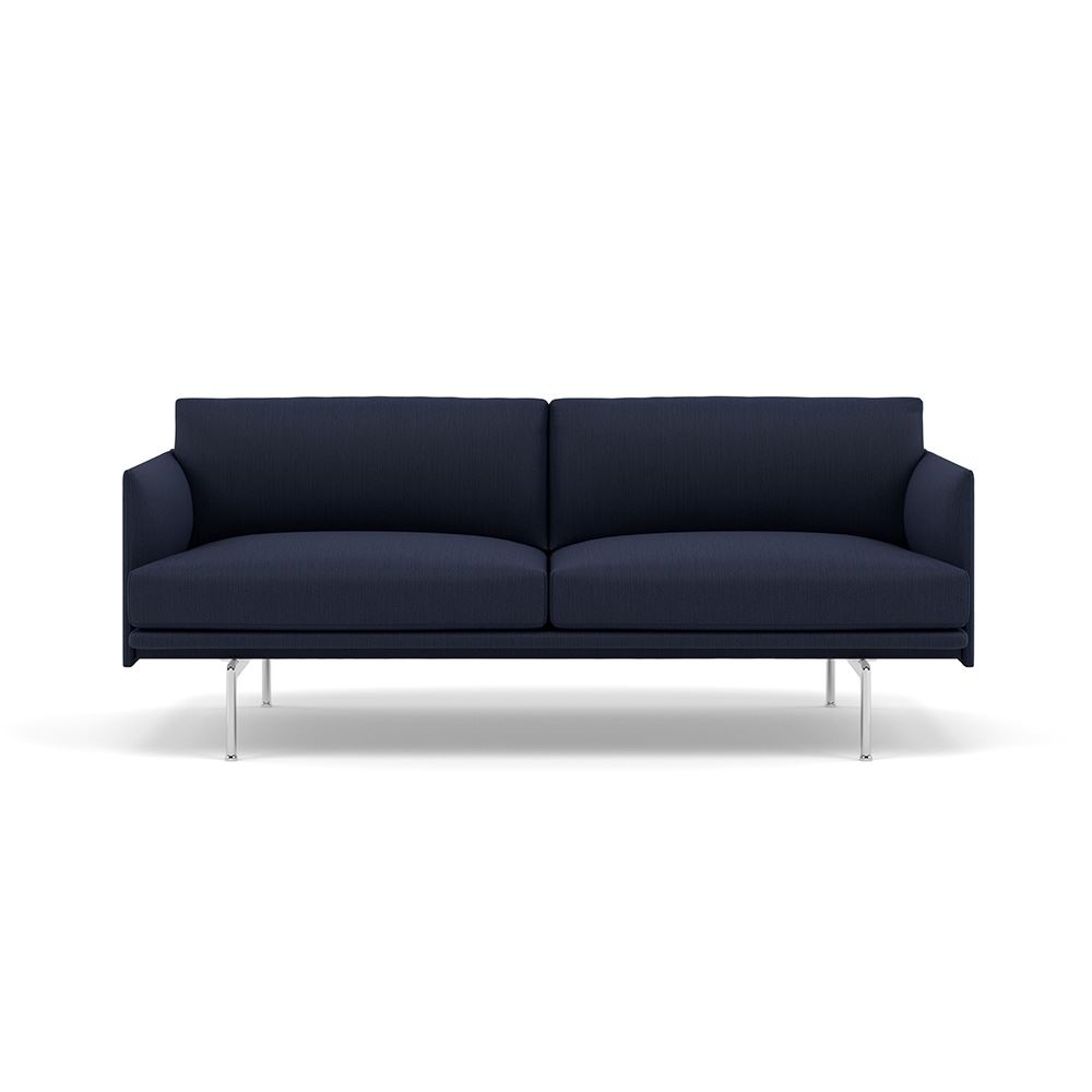 Outline Sofa 2seater Polished Aluminum Balder 782