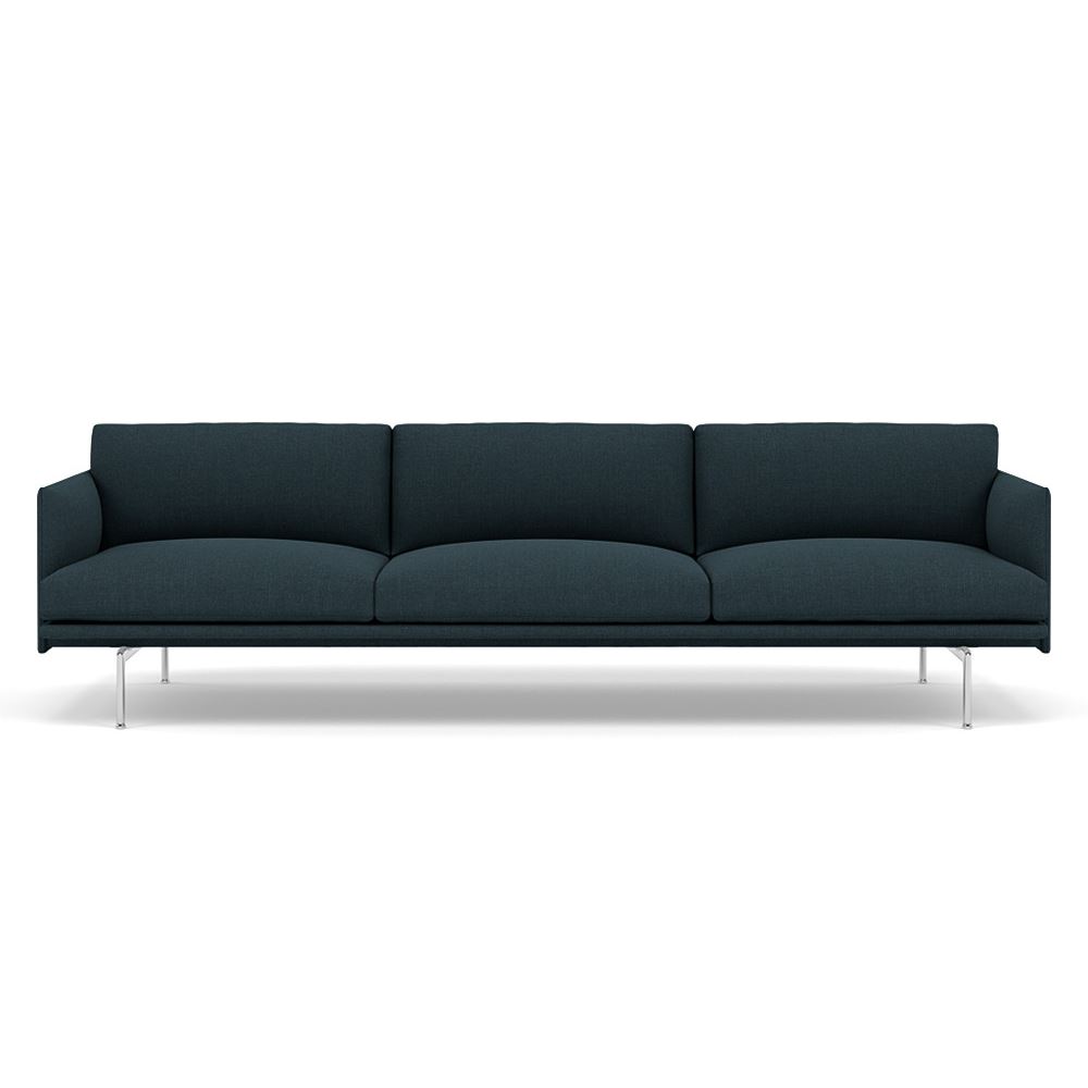 Outline Sofa 35seater Polished Aluminum Remix 873