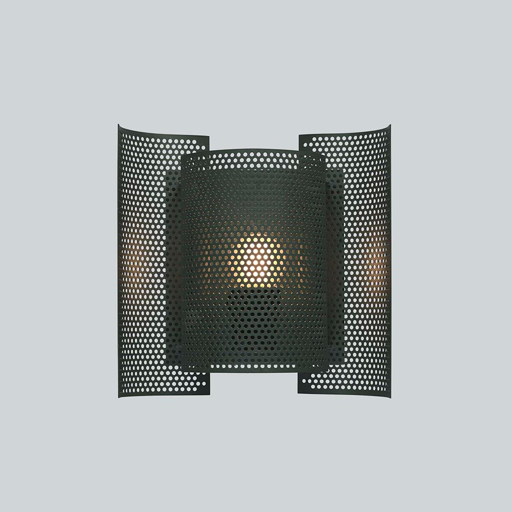 Butterfly Wall Light Dark Green Perforated
