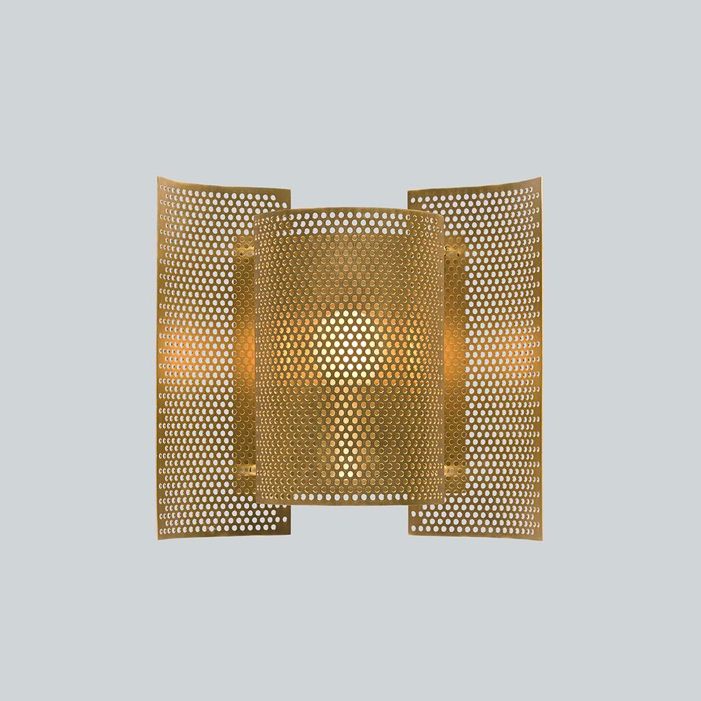 Butterfly Wall Light Brass Perforated