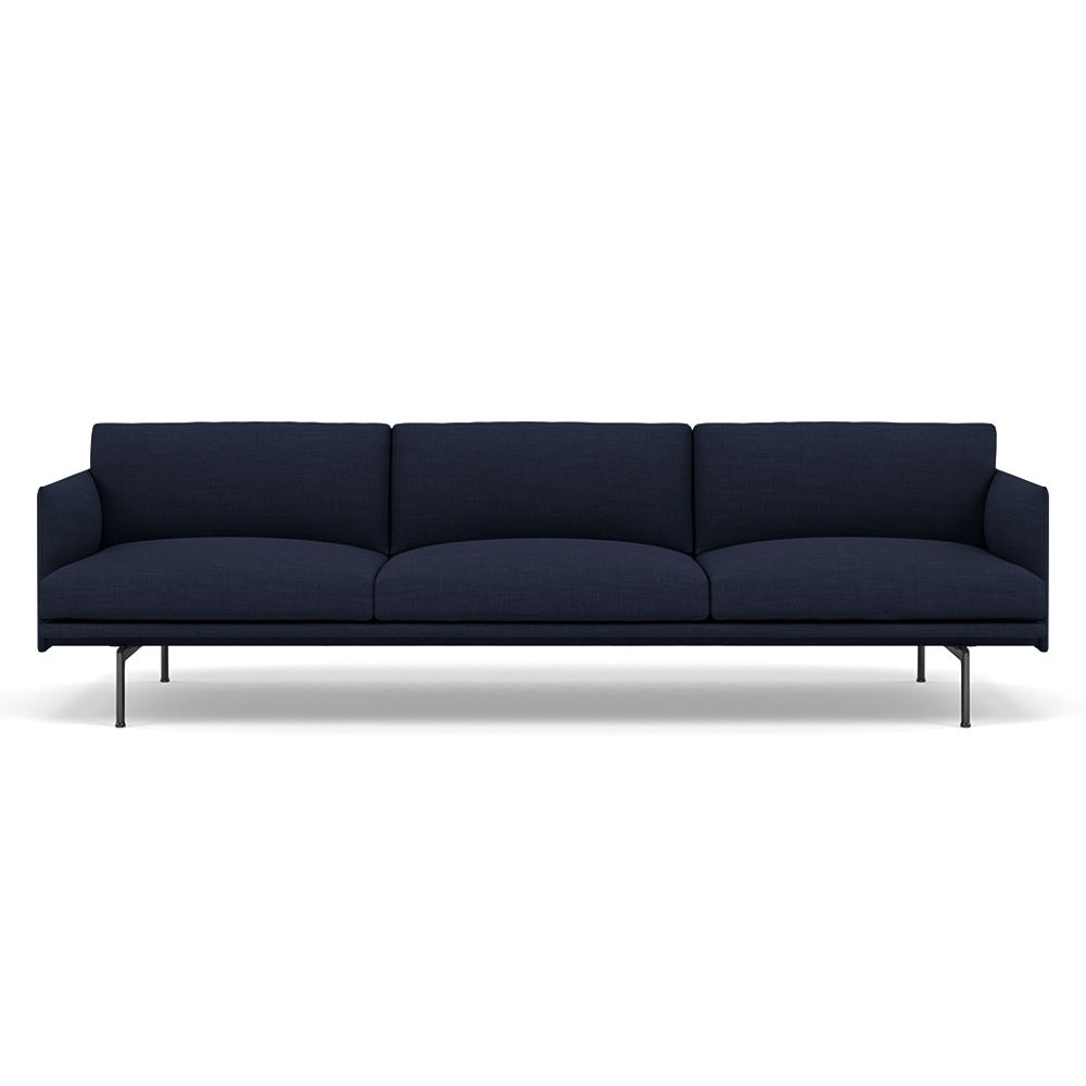 Outline Sofa 35seater Black Canvas 794