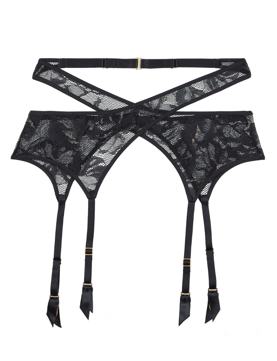 Add an exciting bondage inspired look to your luxury lingerie collection with the jaw-dropping Twist And Love collection by Aubade. This flirtatious suspender belt is crafted from a premium semi-sheer lace with subtle feminine floral motif. The adjustable wrap design creates a sexy cut-out feature that highlights your alluring curves. The four suspender straps are adjustable for the perfect fit. A simple G-hook closure adds extra ease of wear to the piece, easy to slip on or off. Team with coordinating lingerie from the sensual Twist And Love series by Aubade for the ultimate sexy coordinated look.  Luxurious semi-sheer lace Sexy bondage inspired design Adjustable waist Cross wrap design G-hook closure 4 Adjustable suspender straps Matching lingerie available Country of origin: Tunisia Composition: 65% Polyamide &pipe; 20% Metallic Thread &pipe; 15% Elastane Listed in UK sizes One size only  56987-100821-1307100 P050R Suspender Belt