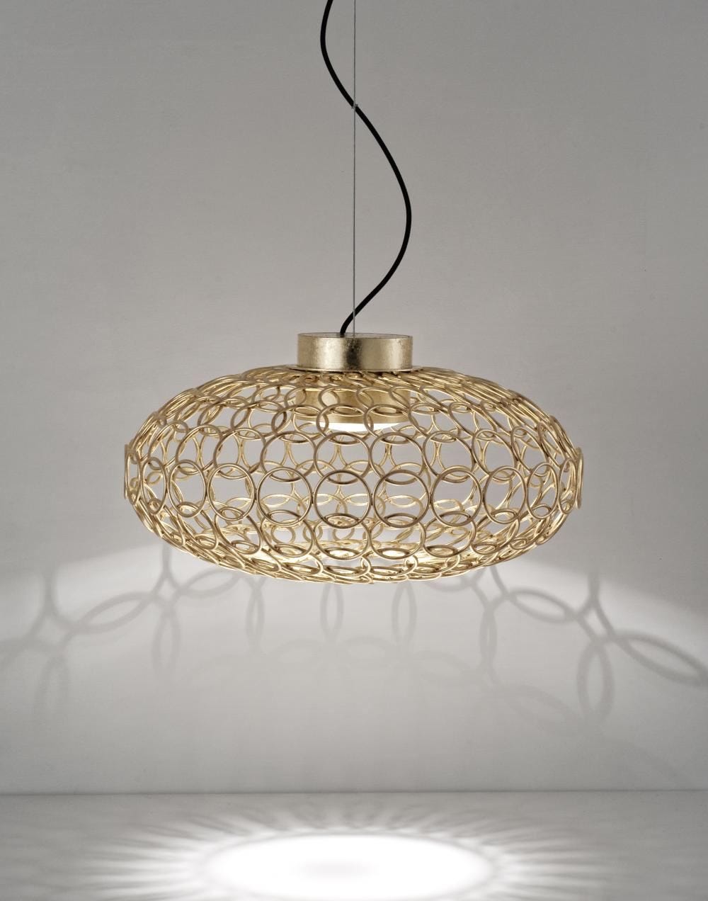 Terzani Gra Oval Pendant Nickel Silver Designer Pendant Lighting