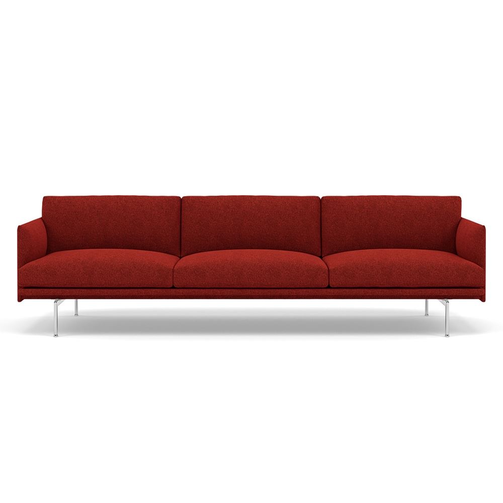 Outline Sofa 35seater Polished Aluminum Hallingdal 596