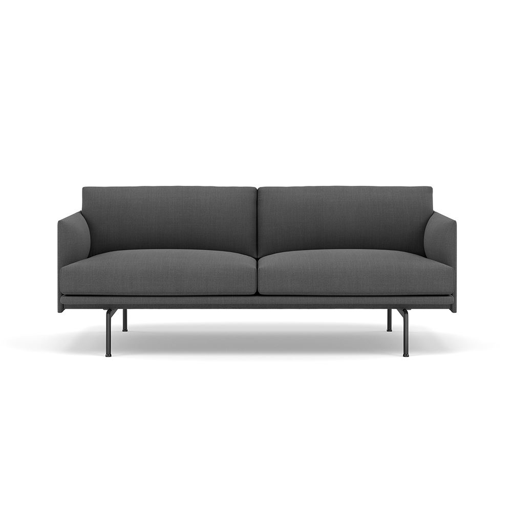 Outline Sofa 2seater Black Remix 163