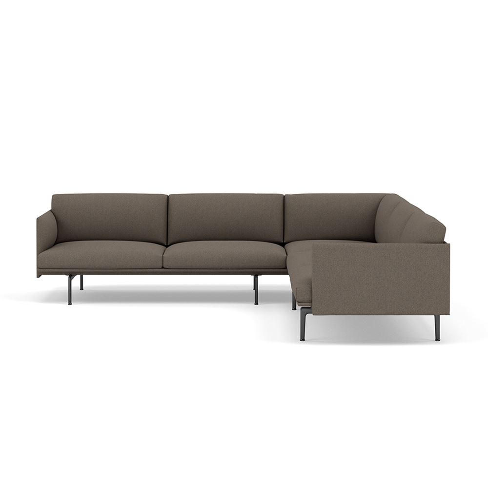 Outline Corner Sofa Black Hallingdal 227