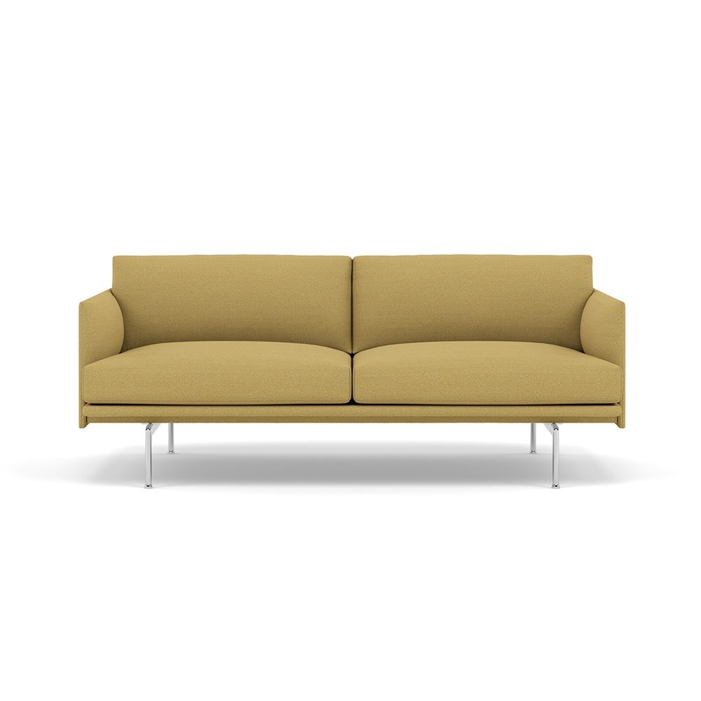 Outline Sofa 2seater Polished Aluminum Hallingdal 407