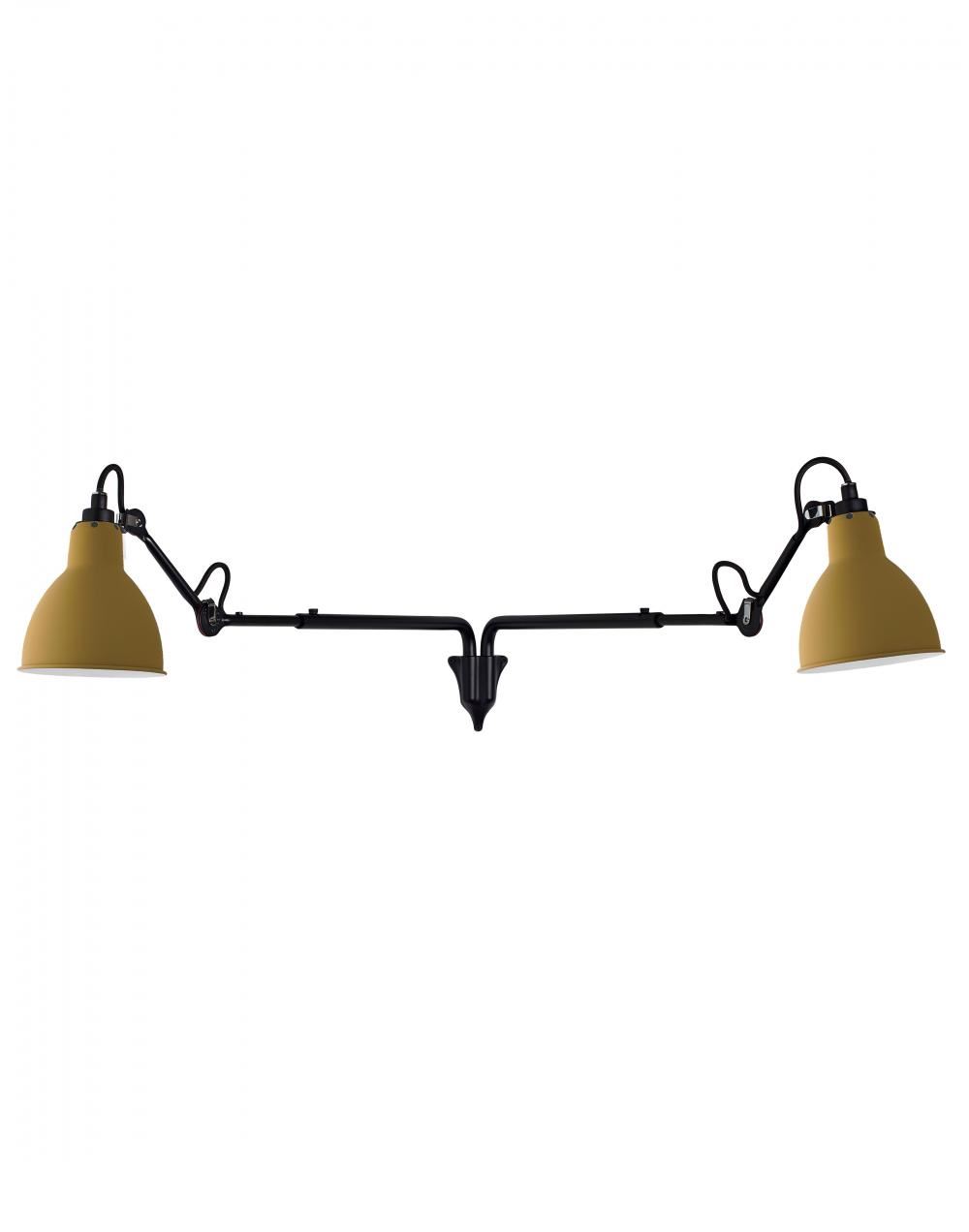 Lampe Gras 203 Double Wall Light Yellow Shade