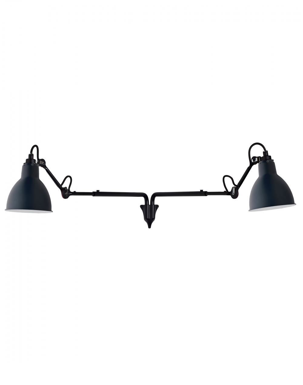 Lampe Gras 203 Double Wall Light Blue Shade