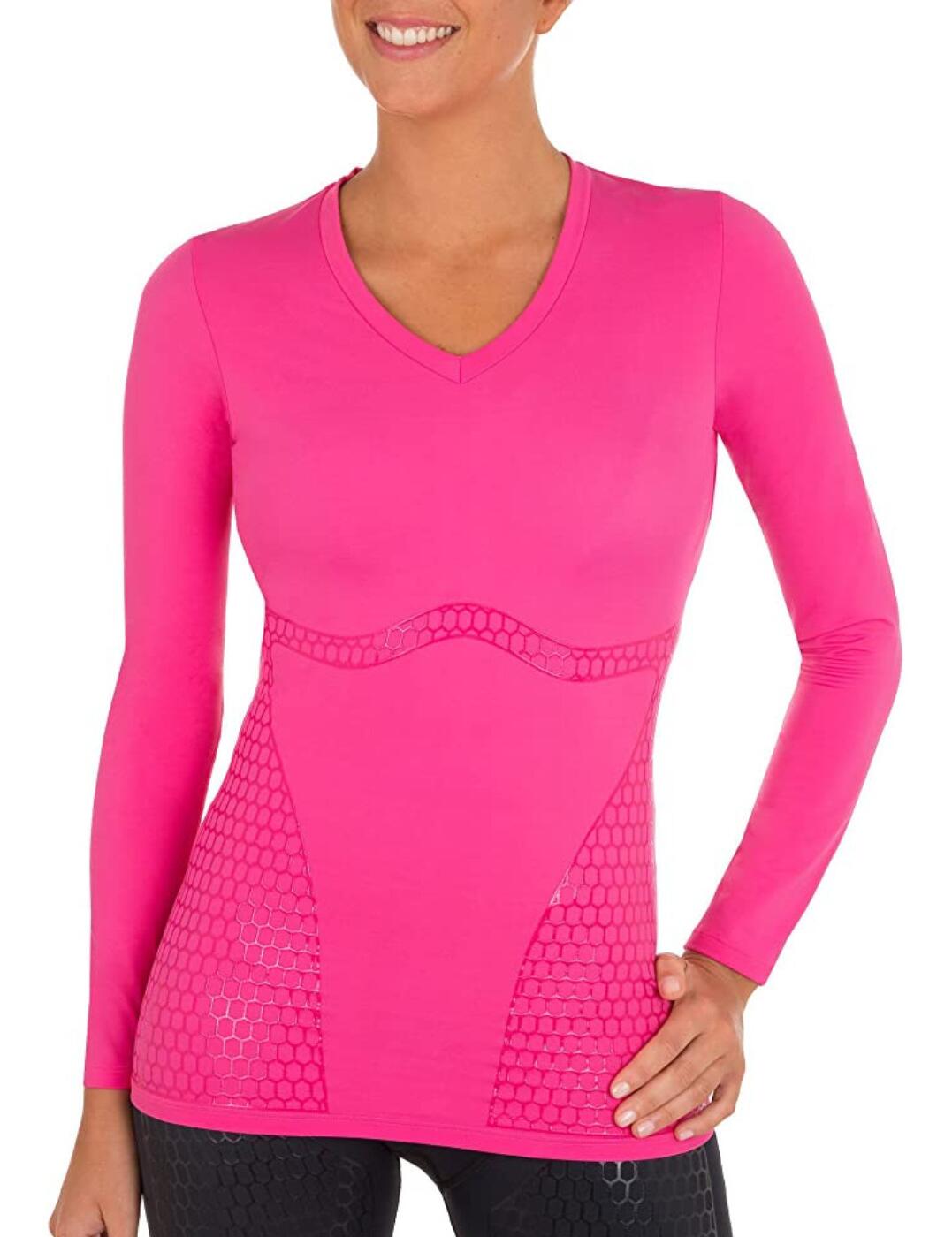 Look as good as you perform in this long-sleeved top specially designed as activewear! Apart from the Ultimate Body Support collection by Shock Absorber, this top sculps the body whilst the moisture-wicking fabric is breathable for the utmost comfort. The long-sleeved design offers modest coverage and is perfect for outdoor exercise.  Moisture-wicking fabric Sculpting design V-neckline Long-sleeved design Country of origin: Sri Lanka Composition: 80% Polyamide &pipe; 20% Elastane Listed in UK sizes  57097-100964-1307951 S015G  Long Sleeved Sports Top