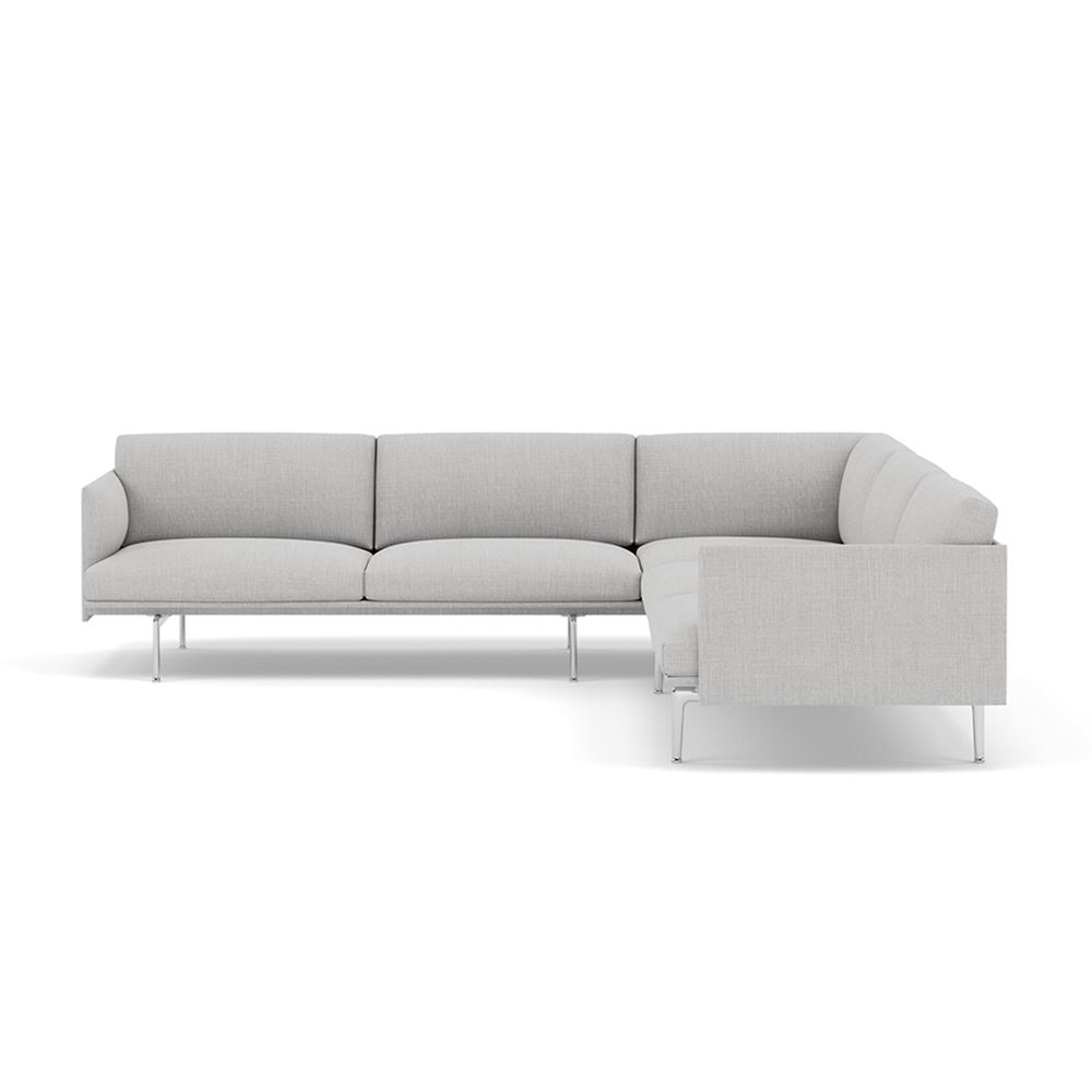 Outline Corner Sofa Polished Aluminum Remix 123