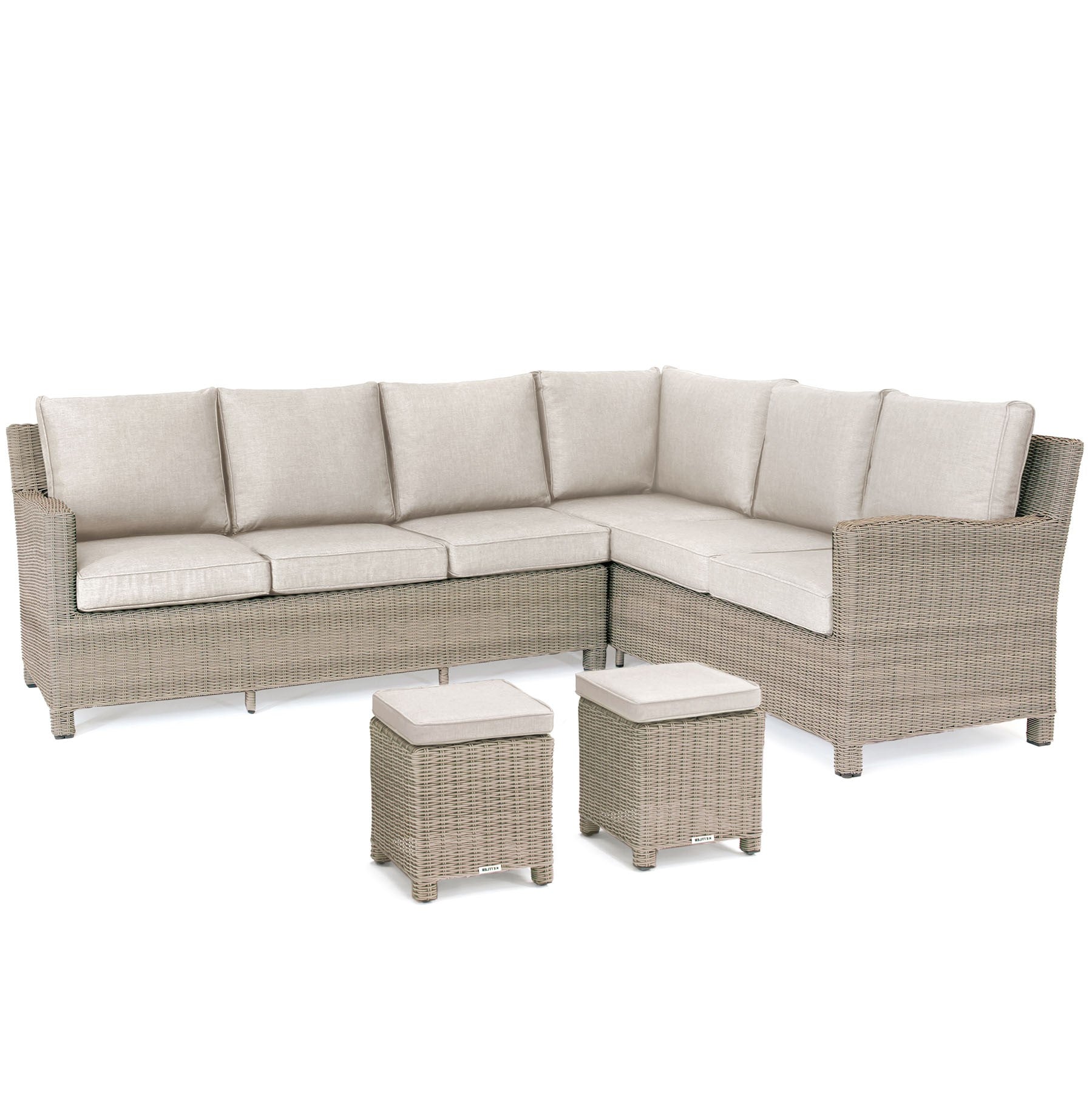 Kettler Palma Signature Corner Left Hand Oyster Wicker Outdoor Sofa Set