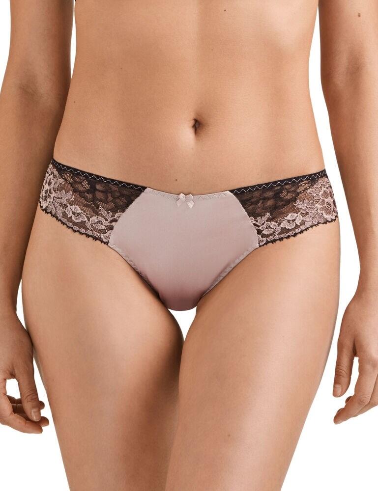 If you're looking for that new item to add to your lingerie drawer, then look no further than this tanga brief from the Femme Glamour range by Aubade. This brief features a stunning silky satin panel on the front which screams opulence and covers your modesty. Lace side panels add extra hints of femininity. The popular tanga style offers minimal rear coverage. Pair with matching items from the Femme Glamour range for a look to wow.  Sexy, feminine design Silky satin front panel Gorgeous lace Popular tanga style offers minimal rear coverage Matching co-ordinates available Composition: 57% Polyamide &pipe; 27% Polyester &pipe; 16% Elastane Listed in UK sizes  45933-84354-1121288 MD26  Tanga Brief