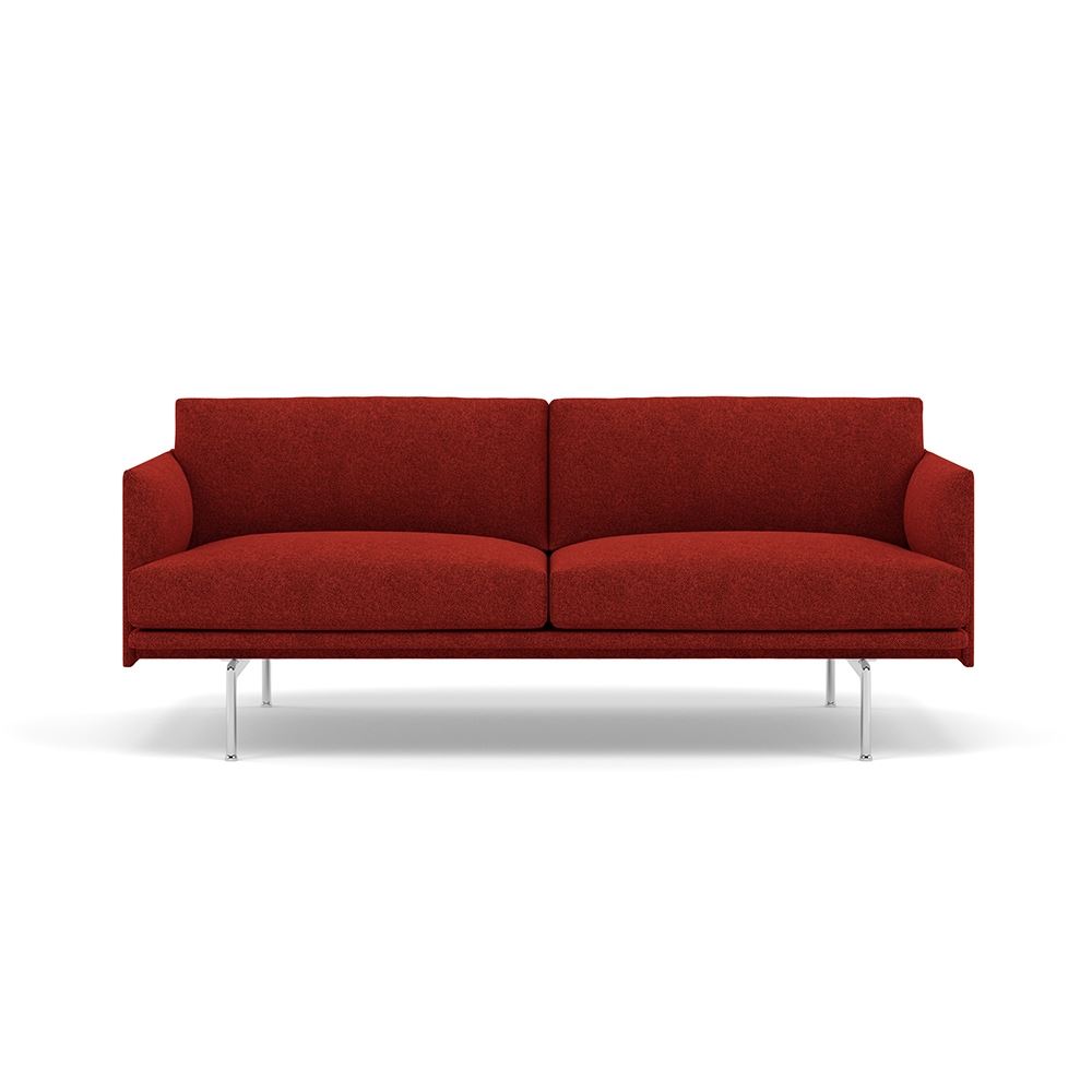 Outline Sofa 2seater Polished Aluminum Hallingdal 596