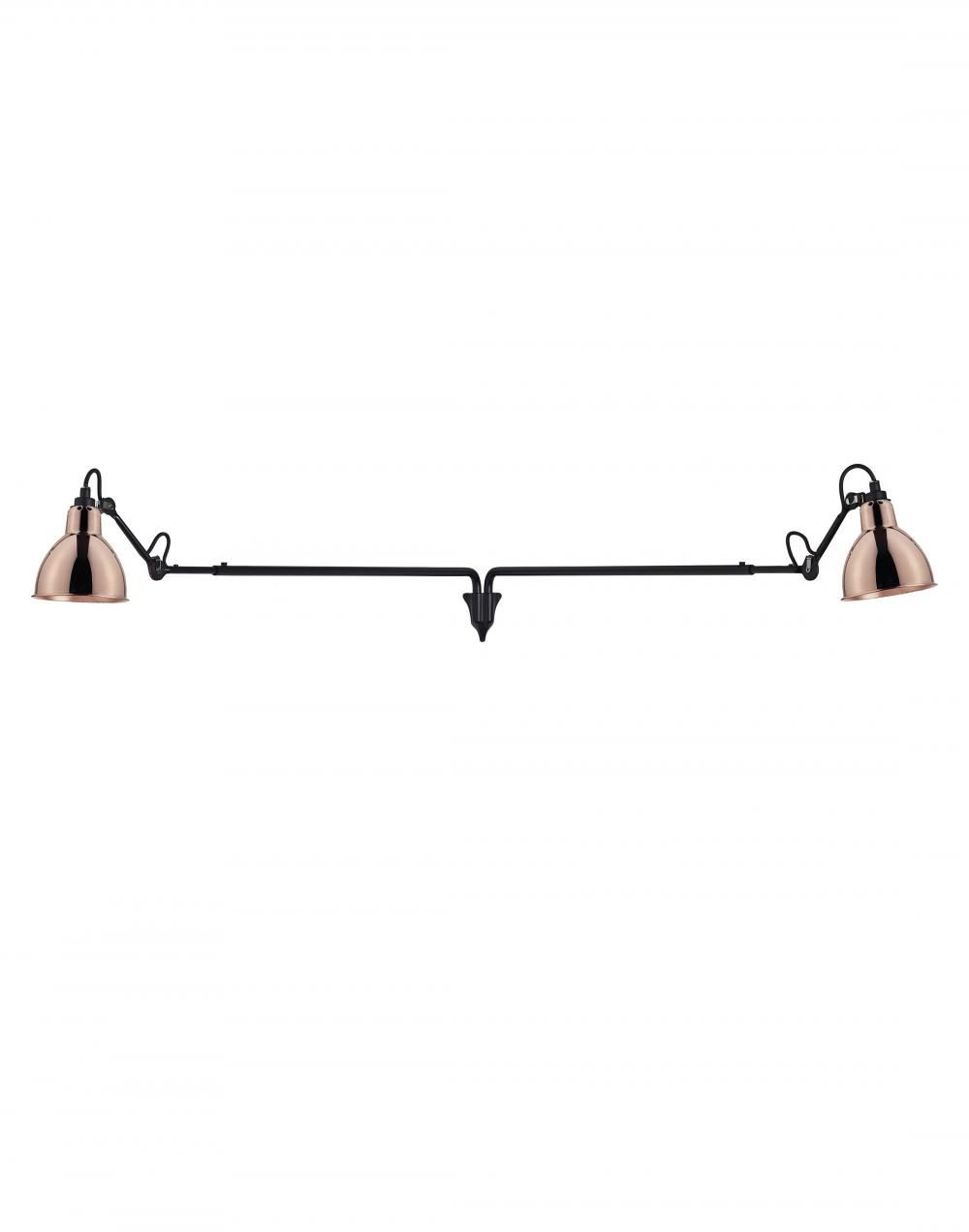 Lampe Gras 213 Double Wall Light Copper Shade