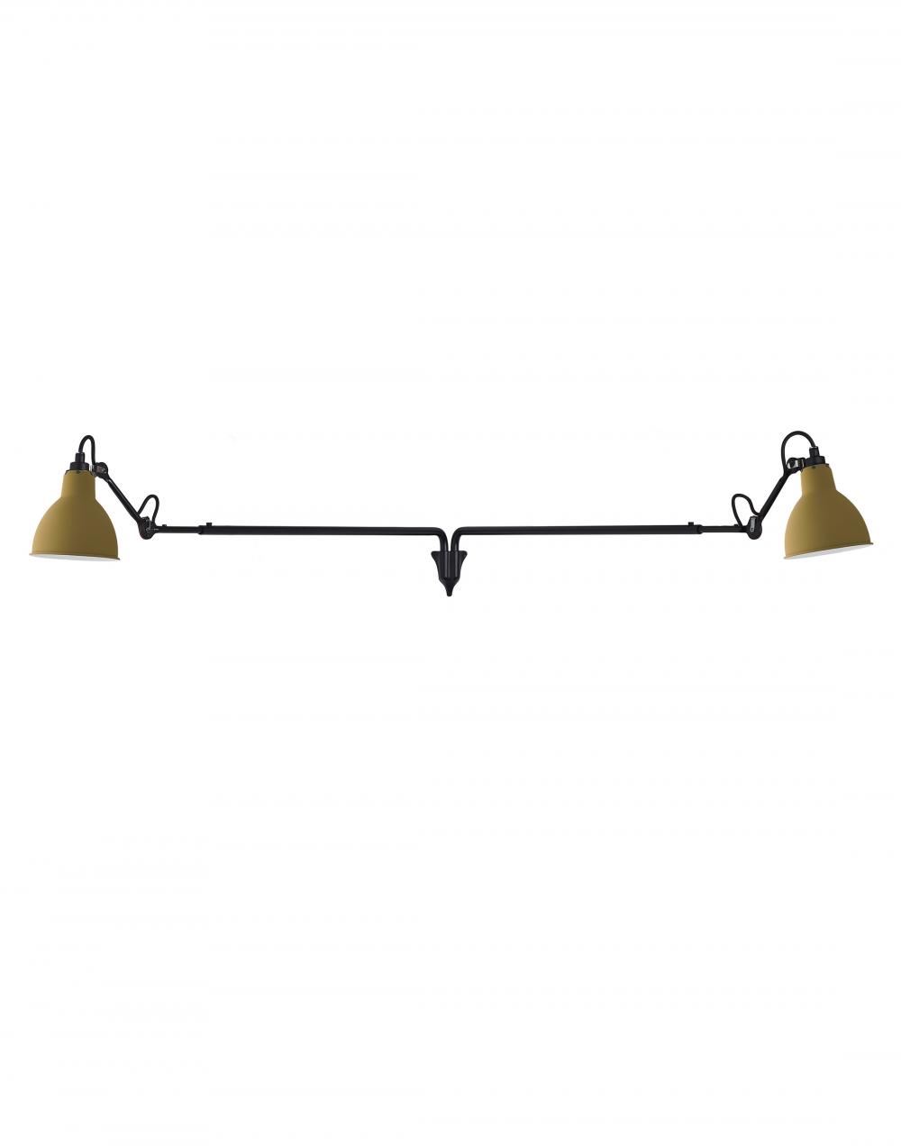 Lampe Gras 213 Double Wall Light Yellow Shade