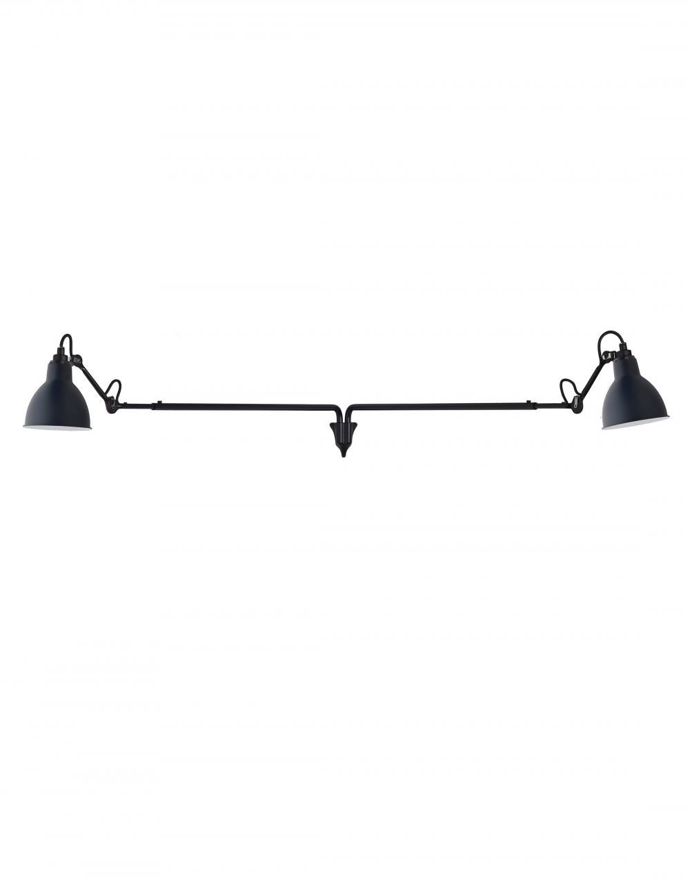 Lampe Gras 213 Double Wall Light Blue Shade