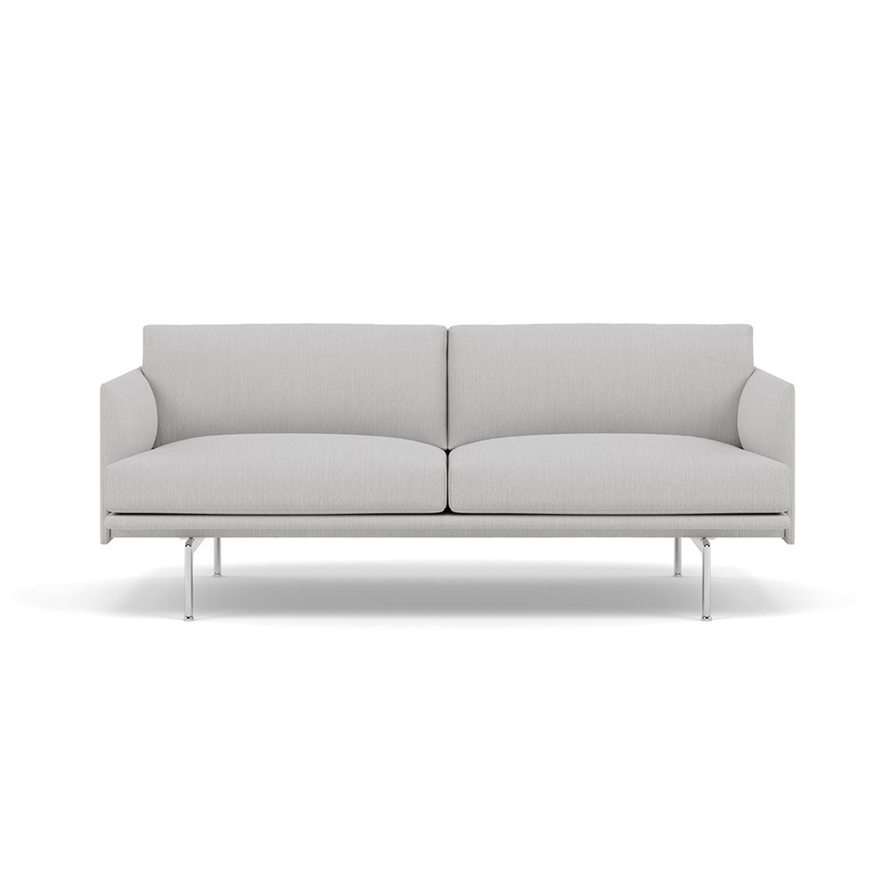 Outline Sofa 2seater Polished Aluminum Balder 132