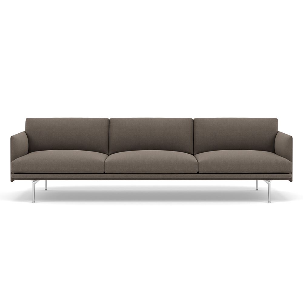 Outline Sofa 35seater Polished Aluminum Canvas 264