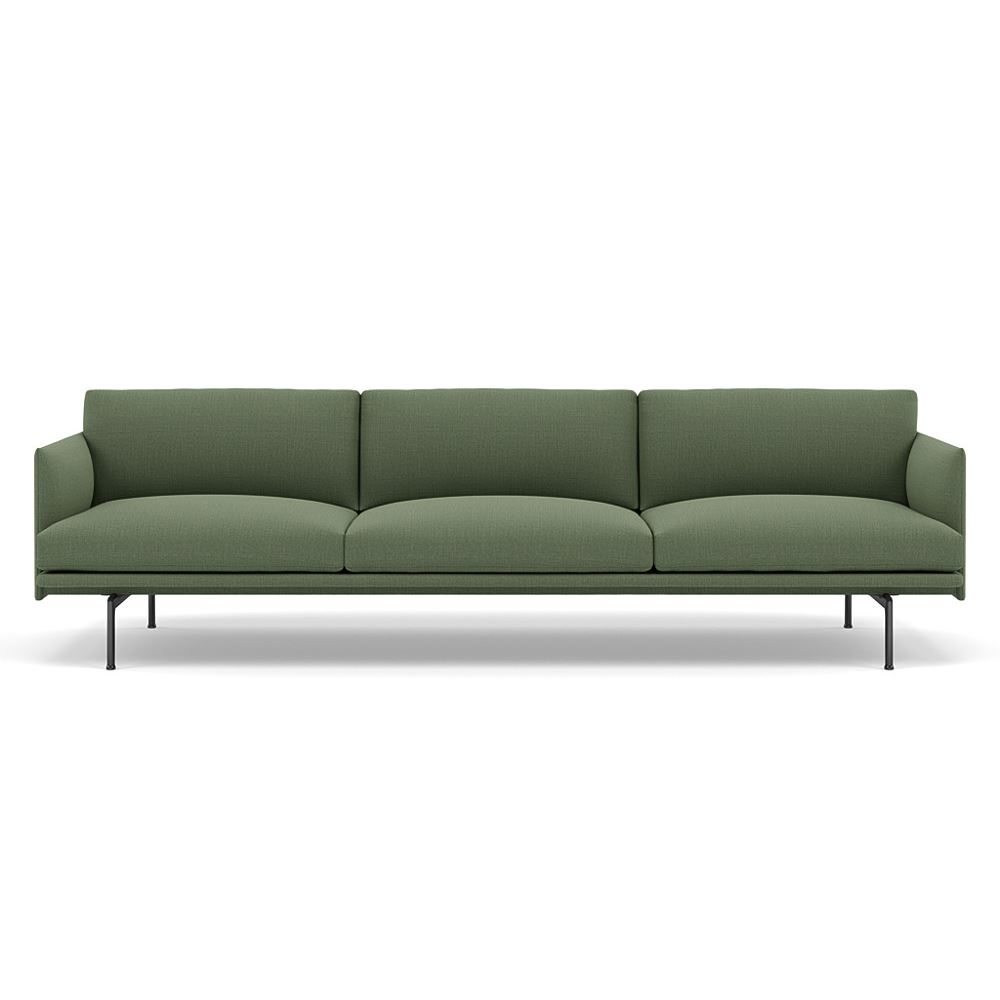 Outline Sofa 35seater Black Canvas 926