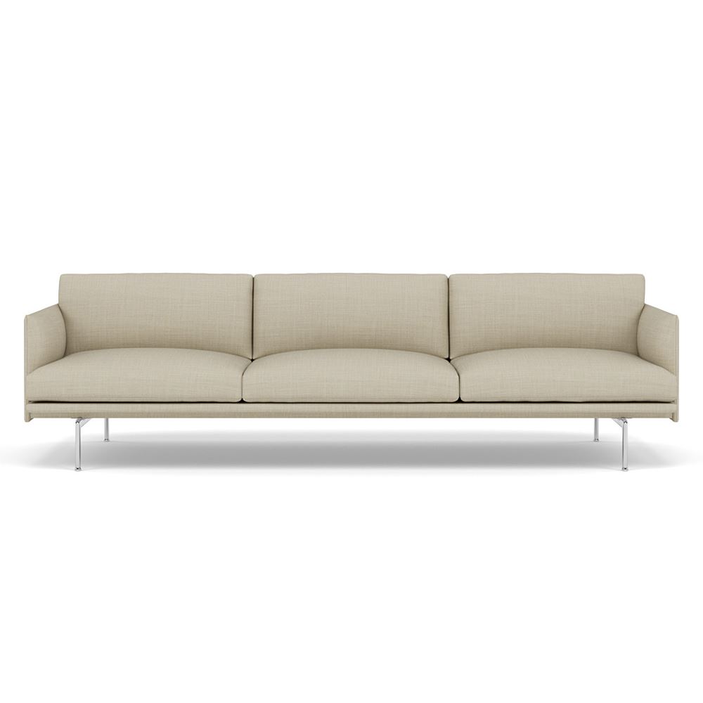 Outline Sofa 35seater Polished Aluminum Canvas 216