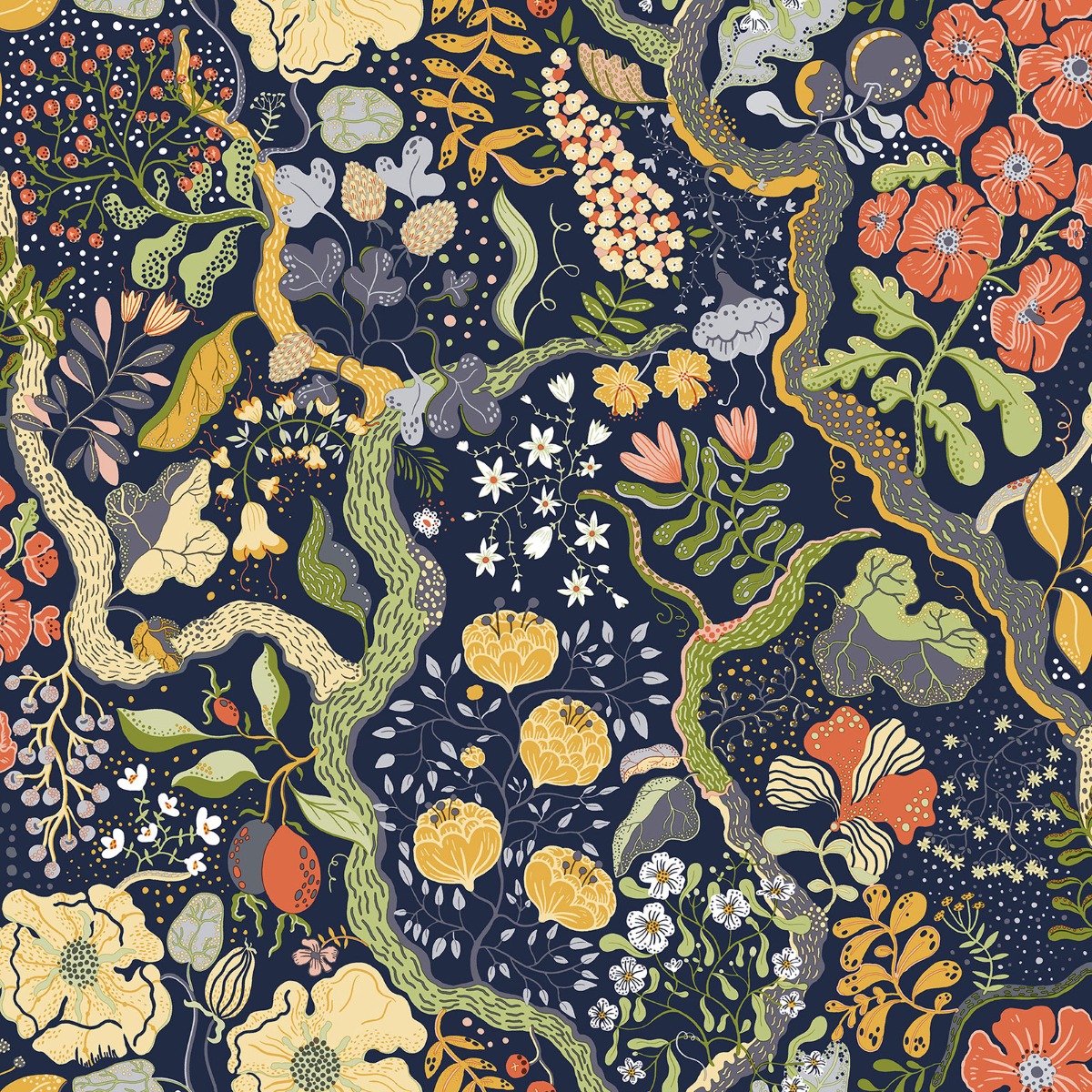 Galerie Sommarang 2 Floral Multicoloured Wallpaper S65101, Multi
