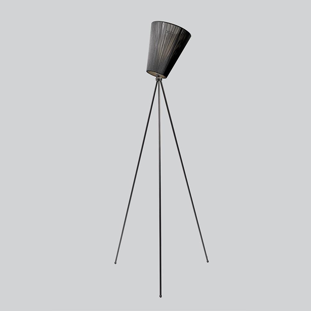 Oslo Wood Floor Lamp Matt Black Black