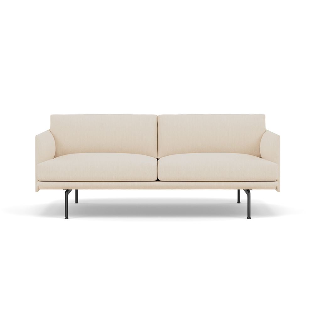 Outline Sofa 2seater Black Balder 612