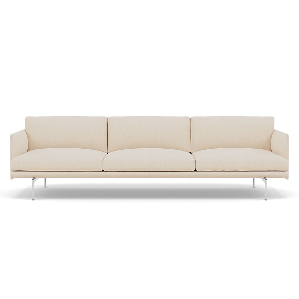 Outline Sofa 35seater Polished Aluminum Balder 612