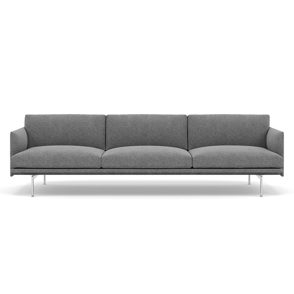 Outline Sofa 35seater Polished Aluminum Hallingdal 166