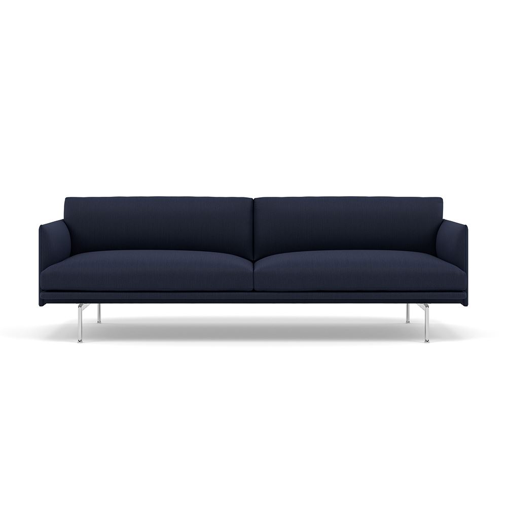 Outline 3seater Sofa Polished Aluminum Balder 782