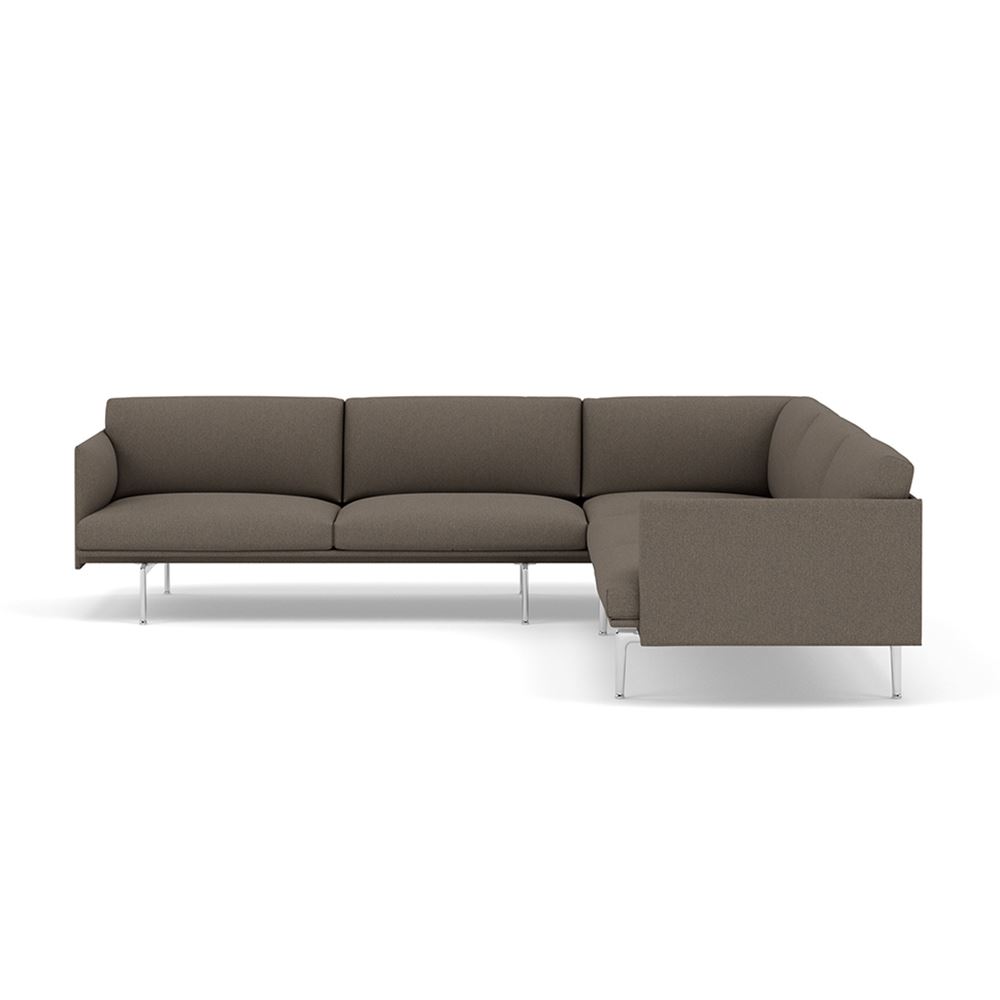 Outline Corner Sofa Polished Aluminum Hallingdal 227