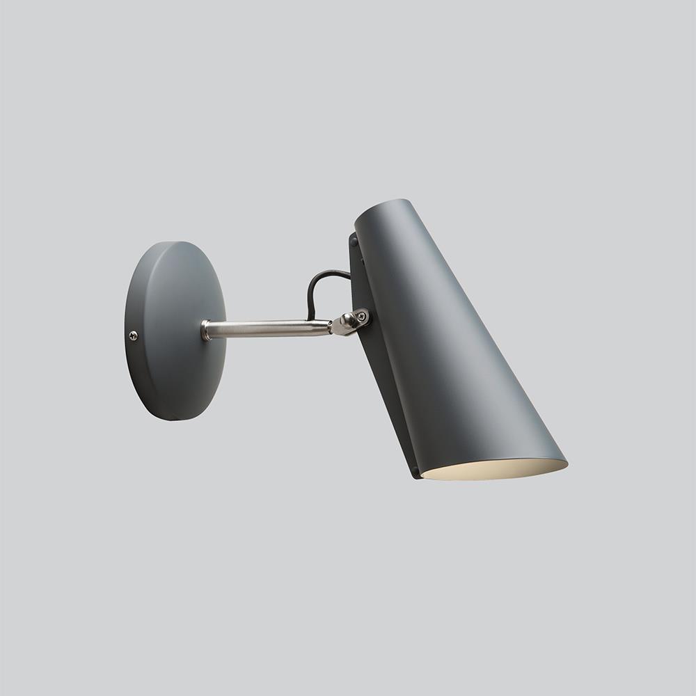 Birdy Wall Light Birdy Short Grey Steel Arm