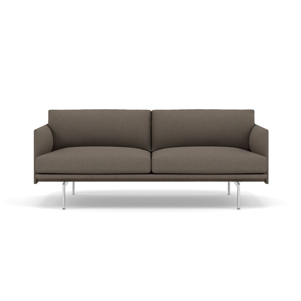 Outline Sofa 2seater Polished Aluminum Hallingdal 227