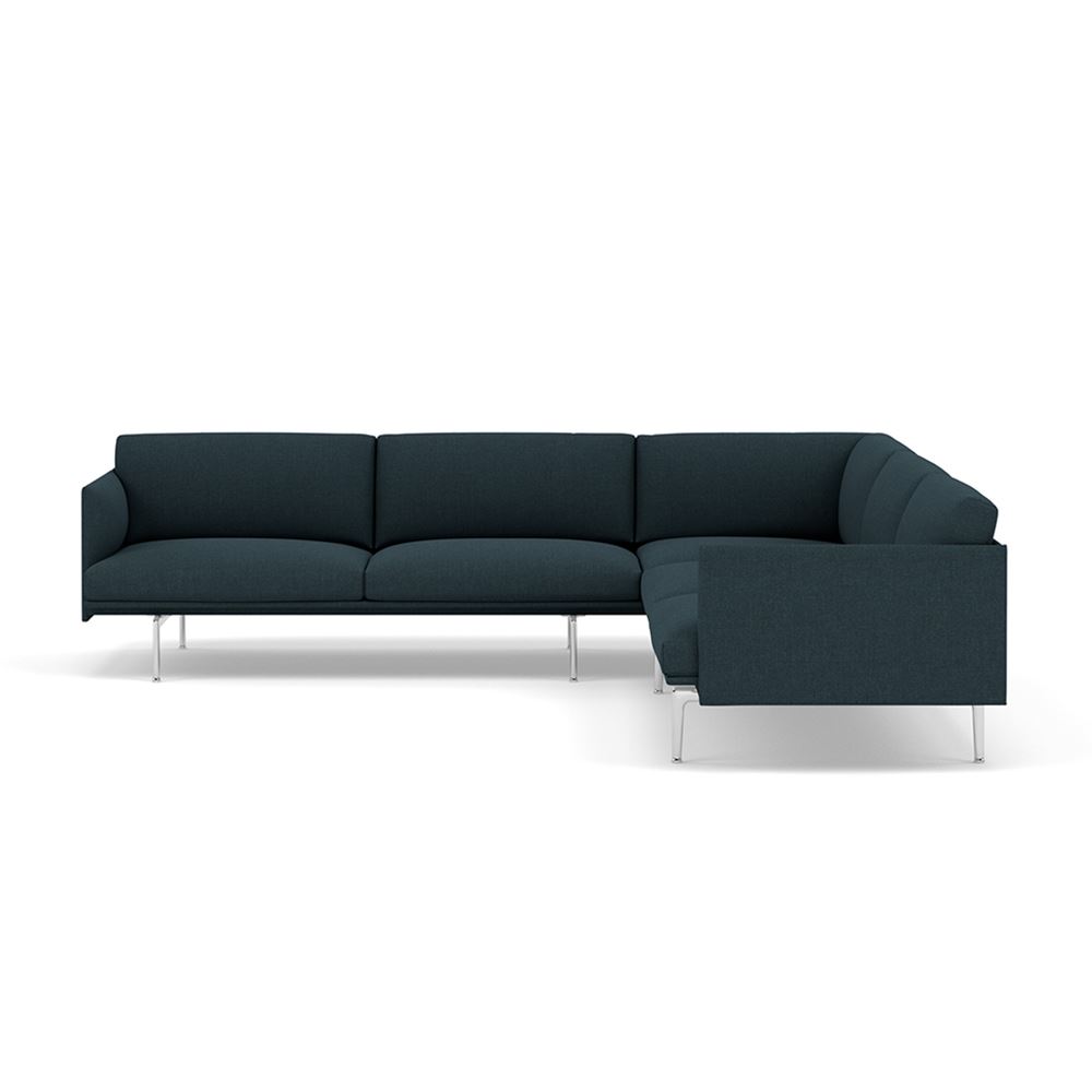 Outline Corner Sofa Polished Aluminum Remix 873