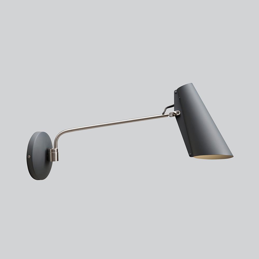 Birdy Wall Light Birdy Long Grey Steel Arm