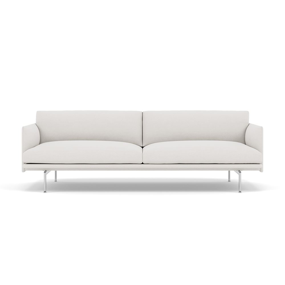 Outline 3seater Sofa Polished Aluminum Hallingdal 103