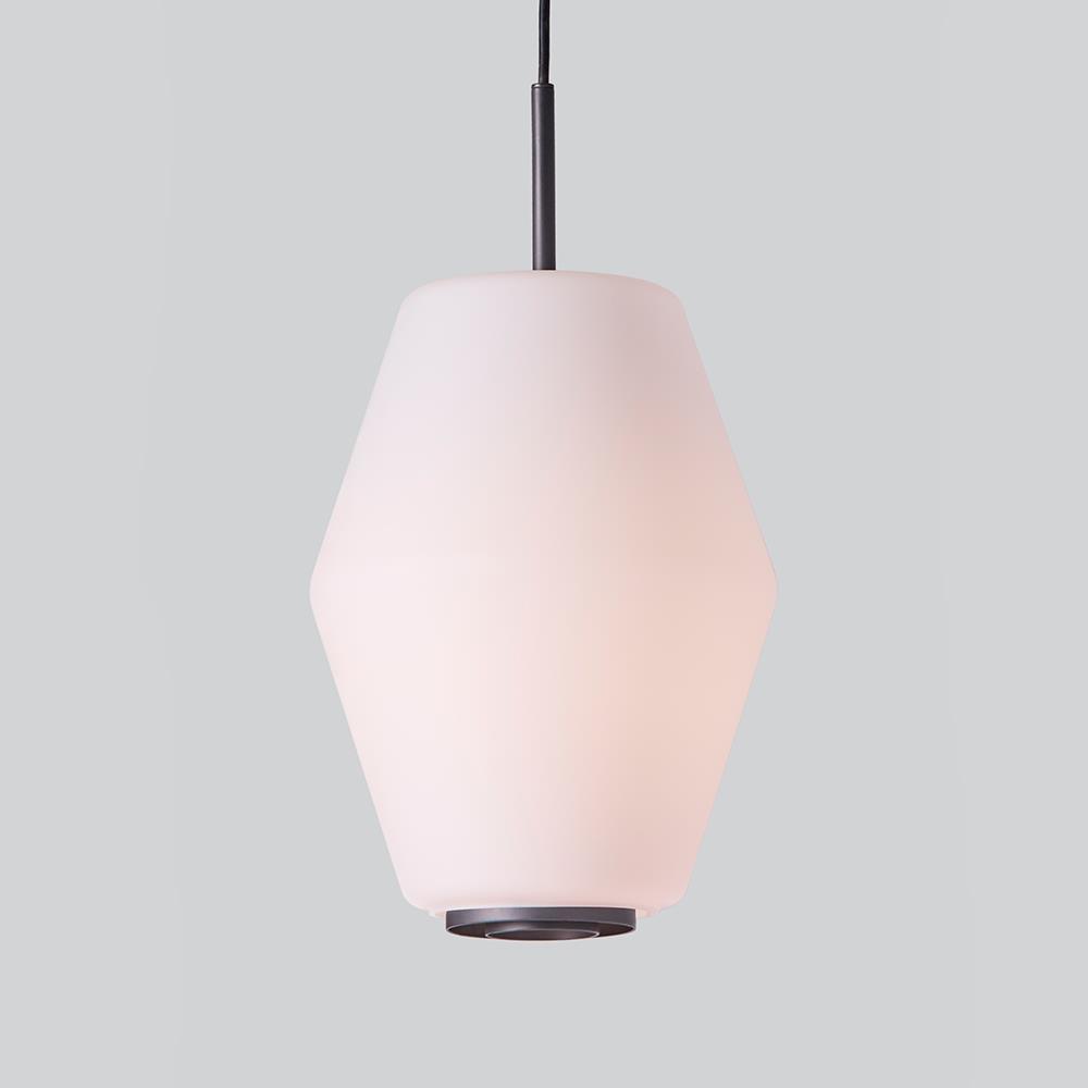 Northern Dahl Pendant Large Dark Grey Detailing White Designer Pendant Lighting