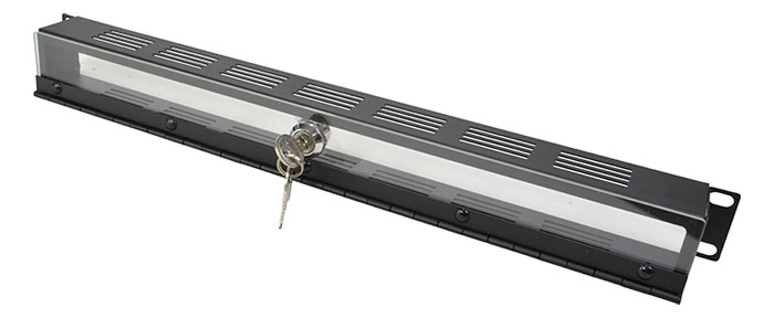 Image of 1U Security Rack Panel with Lock