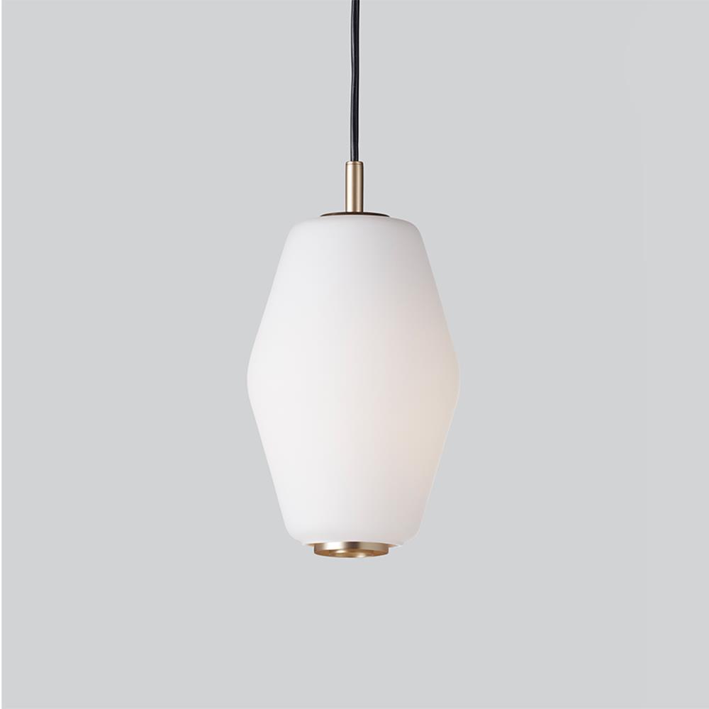 Northern Dahl Pendant Small Matt Brass Detailing White Designer Pendant Lighting