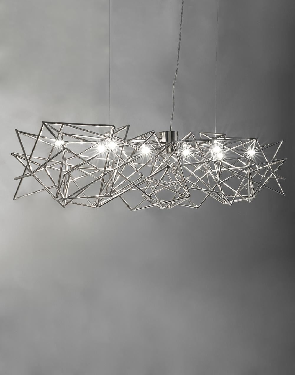 Terzani Etoile Suspension Pendant Long Silver Designer Pendant Lighting