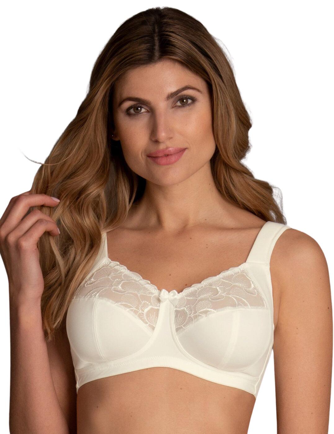 If you're looking for the perfect everyday bra which will keep you comfortable all day long, then look no further than this gorgeous non-wired bra from the Lucia range by Anita Comfort. This bra features stunning petal embroidery on panels at the top of the cups for a perfectly subtle feminine look. This bra is non-wired for a very comfortable, lightweight fit and feel. This bra sports the popular full cup style which offers excellent coverage. The soft straps are wide and adjustable, allowing you to find an individual fit. This design secures at the rear with a hook and eye closure. Pair with matching items from the Lucia range for a gorgeous look.  Perfect bra for everyday Stunning embroidered panels Non-wired for a comfortable and lightweight fit Popular full-cup style offers excellent coverage Soft, adjustable straps Secures at the rear with hook and eye Matching co-ordinates available! Composition: 46% Polyester &pipe; 43% Nylon &pipe; 11% Elastane Listed in UK sizes   46104-84642-1129761 5823 Comfort and Support Bra