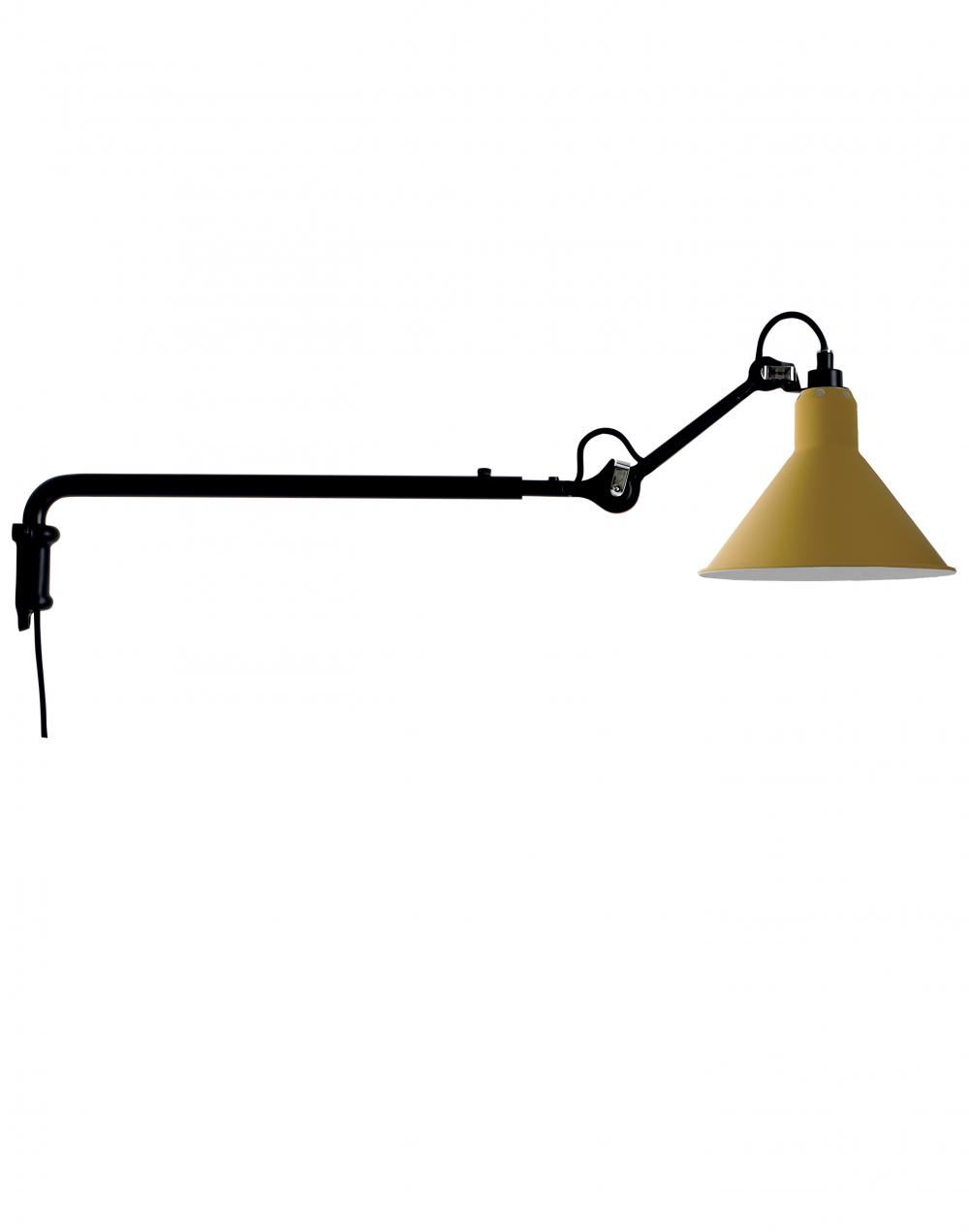 Lampe Gras 203 Wall Lamp Yellow Shade Conic