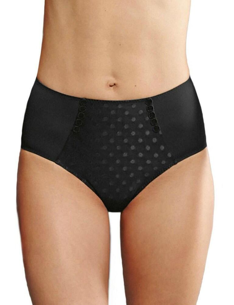 Feel comfortable, stylish and in your best shape with this gorgeous high waist brief from the Airita range by Anita. Stylish polka dots adorn the front panel for a very feminine, playful look. The power tulle lining offers excellent support. The popular high waist style is very flattering, offering great tummy control and tucking in at the waist. This brief offers good rear coverage. Pair with matching items from the Airita range to complete the look.  Simple yet chic design Polka dots adorn the front panel Powerful tulle lining offers support Popular high waist style Good rear coverage Matching co-ordinates available! Composition: 66% Nylon &pipe; 24% Polyester &pipe; 10% Elastane  Listed in UK sizes   46123-84677-1126572 1350 High-Waist Brief