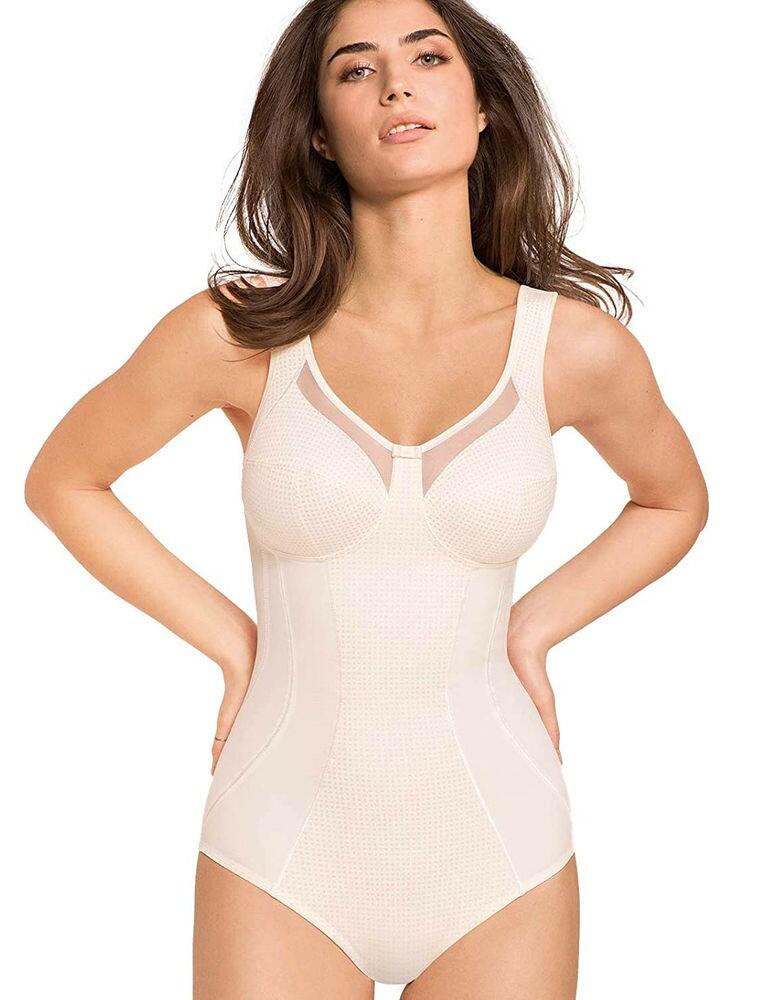 Feel amazing in this gorgeous corselet from the Clara Art range by Anita Comfort. This body features a simple yet chic design, which makes it perfect for everyday. Semi-sheer panels and a dainty bow add extra hints of femininity to this corselet. The cups are non-wired and non-padded for a very natural and feminine fit and feel. This corselet offers good rear coverage and also makes the body look amazing. The wide straps are adjustable, allowing for an individual fit.  Simple yet chic design Semi-sheer panels and bow add femininity Non-wired for comfort Non-padded cups for a natural fit and feel Offers good rear coverage Adjustable wide straps Composition: 66% Nylon &pipe; 34% Elastane Listed in UK sizes  46127-84688-1130099 3563 Corselet
