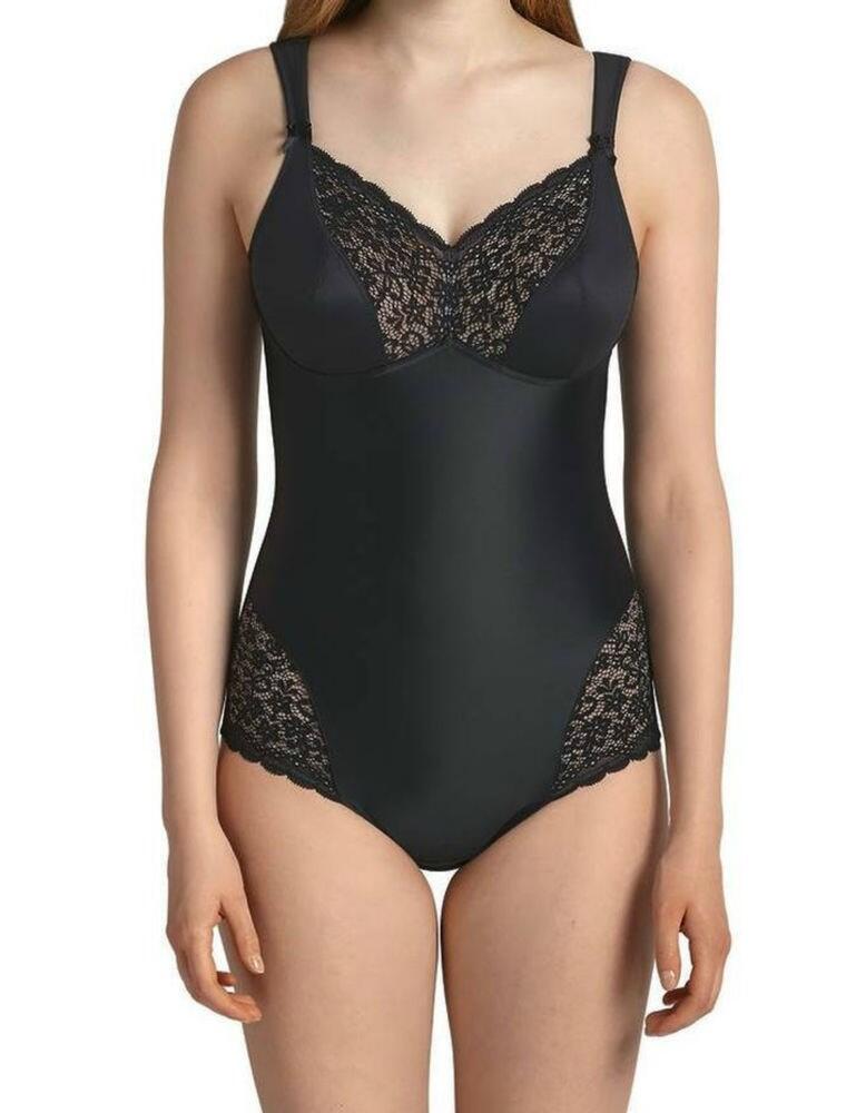 This corselet from the Havanna range by Anita Comfort combines comfort and style perfectly. The stunning lace details on the cups and sides add hints of femininity to this body. This body is non wired for a very comfortable fit, without wires to dig in. The cups are also non-padded for a very natural fit and feel. This corselet is designed to offer 360 body control so that you feel your absolute best. The wide straps are lined with foam and are also adjustable, allowing you to find an individual fit which is also very comfortable. This design offers good rear coverage and the full cup style also offers full coverage on the bust.  Classic yet chic design Stunning lace inserts Non-wired for a comfortable fit Non-padded cups Offers 360 body control Wide, foam lined, adjustable straps Offers good rear coverage Popular full cup style offers excellent coverage Composition: 75% Nylon &pipe; 25% Elastane Listed in UK sizes  46143-84725-1130397 3512  Corselet