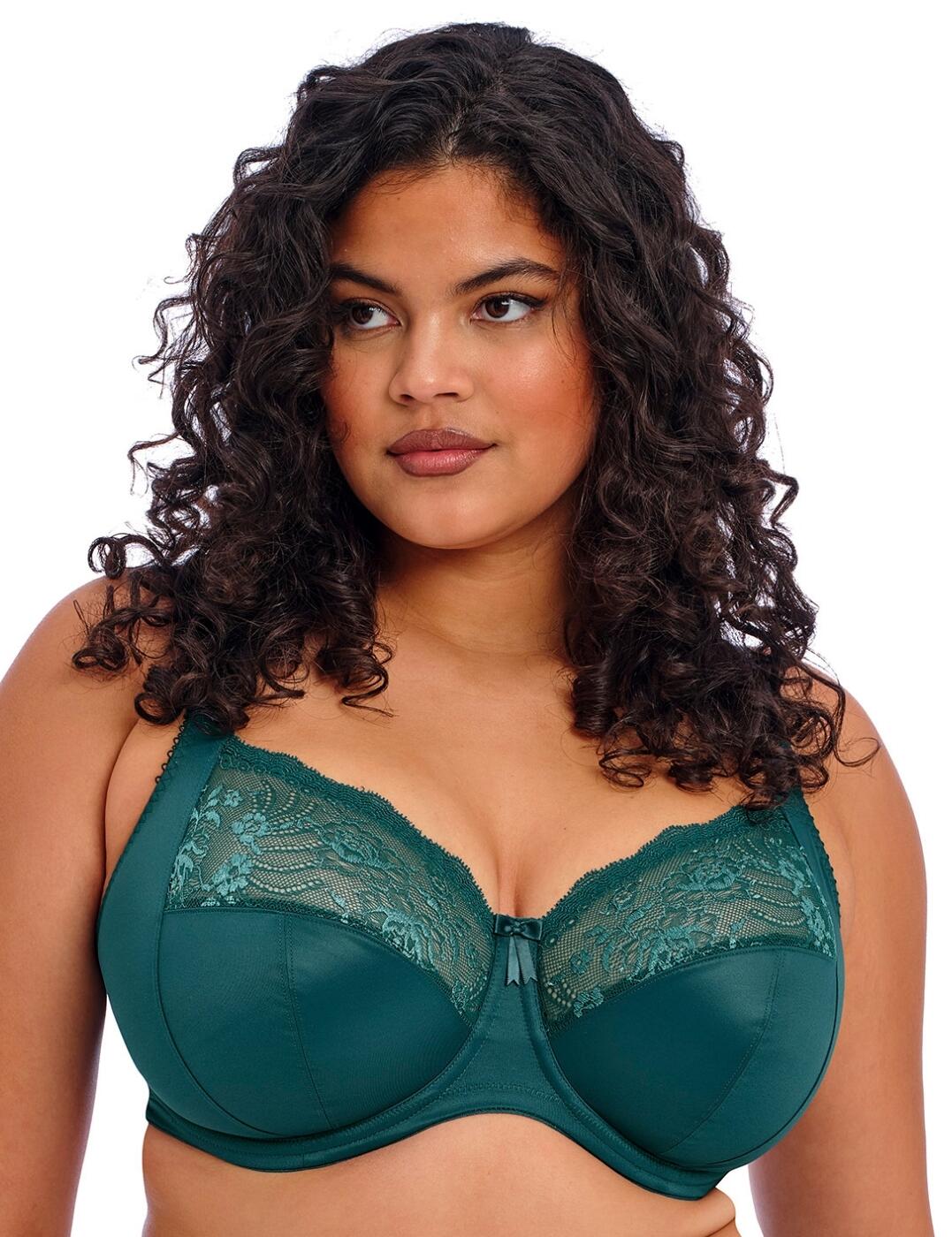 Looking for the ultimate combo of fit, support, and stylish design? Look no further than the Elomi Morgan bra! This full-cup bra is designed with non-padded cups that are cut from a powerful stretch lace for a flattering and comfortable shape. The banded, underwired design gives you plenty of flexible security while the side panel provides additional support for full cups. With adjustable shoulder straps and an elasticated neck edge for ease of fit, your experience is always tailored to perfection. And if that's not enough, you'll love that the bow detail at the centre front gives it a modern twist so you can express your inner fashionista in all its glory! Plus there's a matching coordinate available in case you want to match or mix it up.  Full cup bra Banded, underwired for support Three section cups Side support panel Non-padded for comfort Top cup cut from a powerful stretch lace for shape Elasticated neck edge for ease of fit Bow detail at the centre front Adjustable shoulder straps Hook and eye closure Matching coordinate available Country of origin: Sri Lanka Composition: 26% Polyamide &pipe; 13% Elastane &pipe; 61% Polyester Listed in UK sizes  61921-107176-1418662 4111 Full Cup Bra