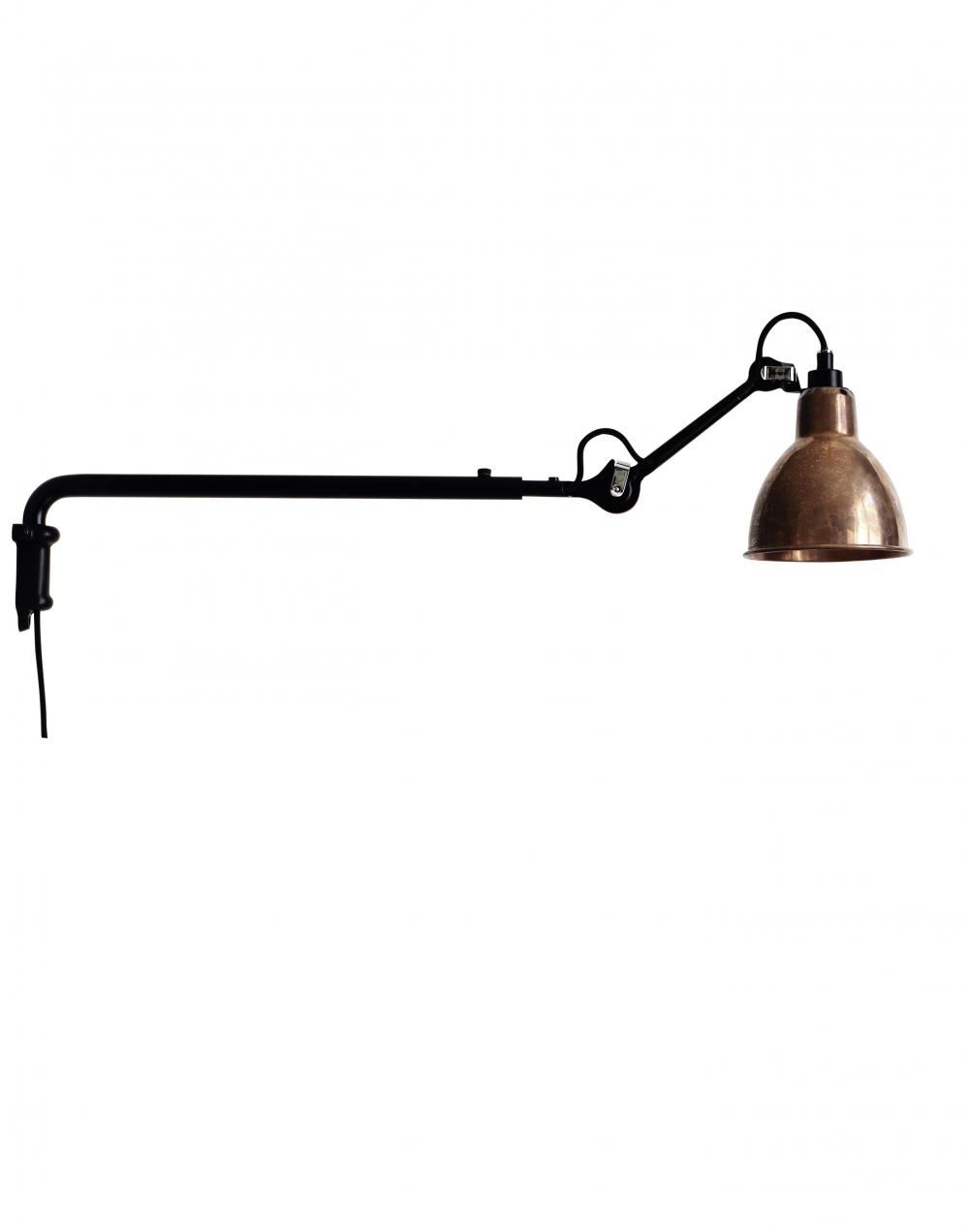 Lampe Gras 203 Wall Lamp Raw Copper Round